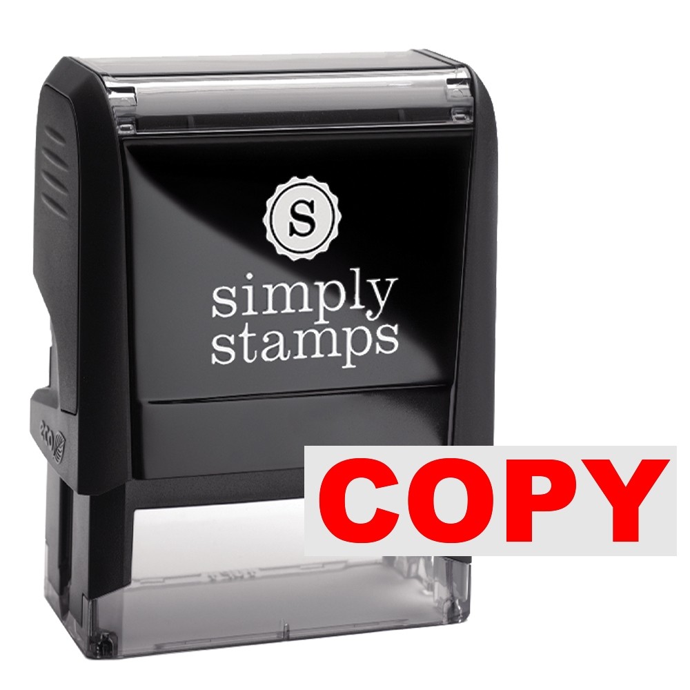 Self-Inking Stamp - Copy - Red Ink - 1-2/5 x 1/2