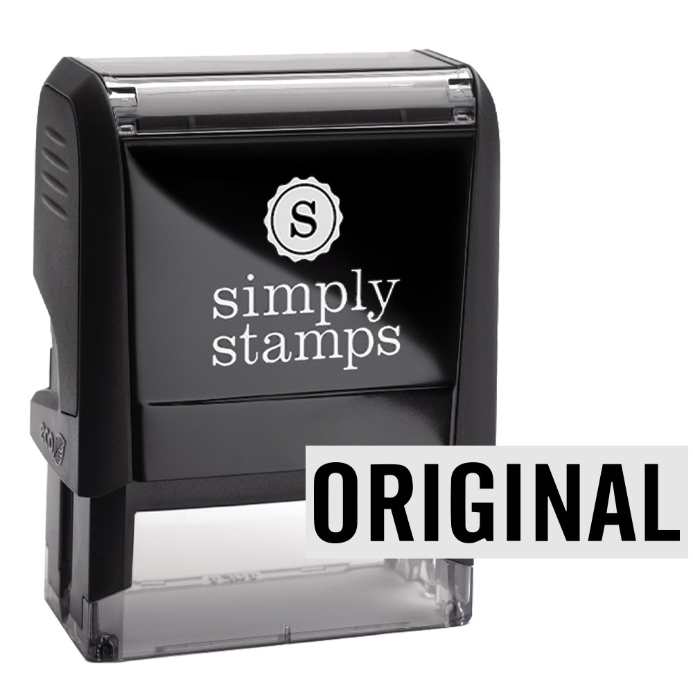 Self-Inking Stamp - Original - Black Ink - 1-2/5 x 1/2