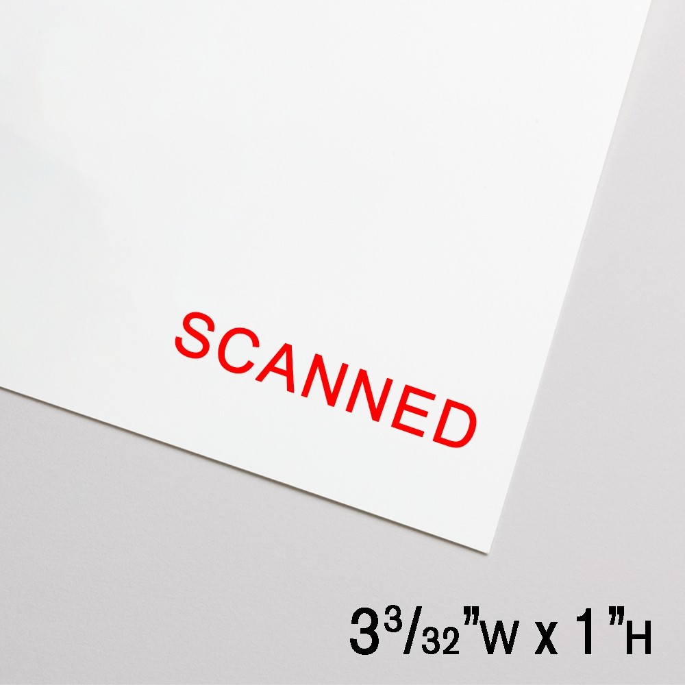 elf-Inking Stamp - Scanned - Red Ink - 3.1"W x 1.0"H Extra Large