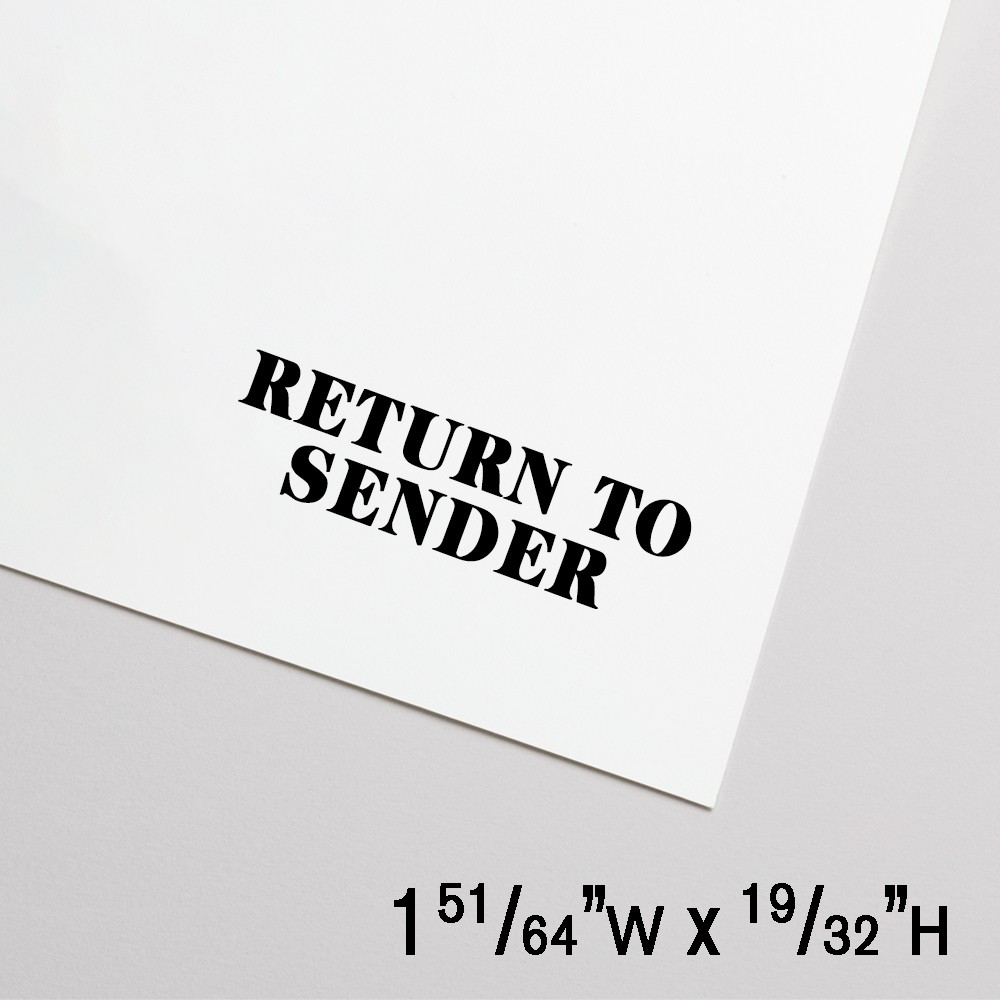 Self-Inking Stamp - Return to Sender - Black - 1.8"W x 0.6"H Large