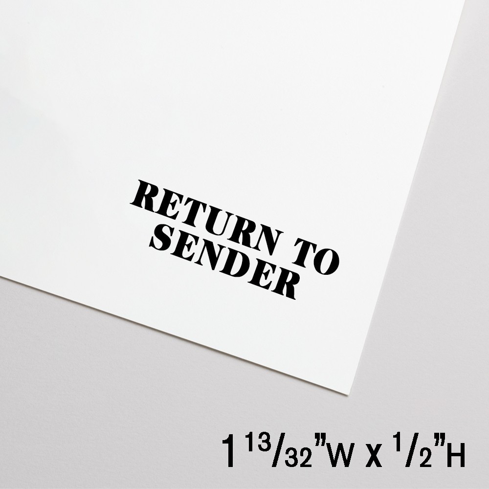 Self-Inking Stamp - Return to Sender - Black - 3.1"W x 1.0"H Extra Large