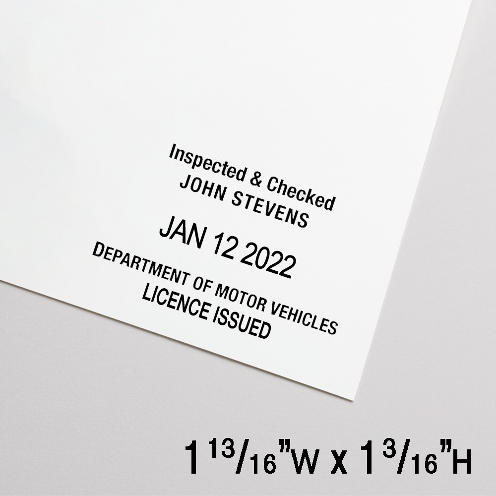 1 color with 2 Lines of Text Above & Below Date