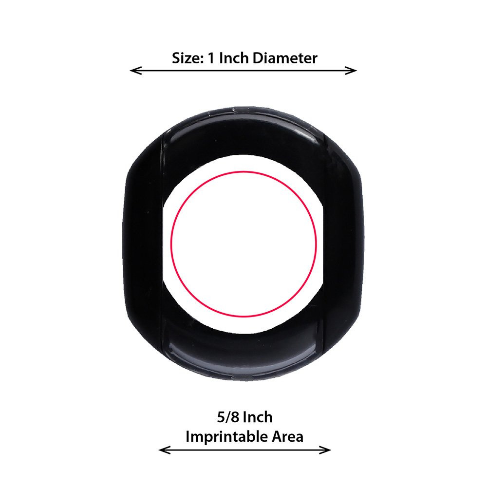 Self Inking Hand Stamp w/ Logo - 5/8" Round
