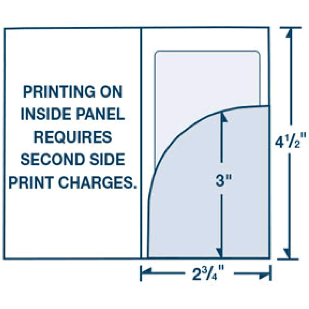 One Curved Pocket Card Holder - 1 Color Imprint 