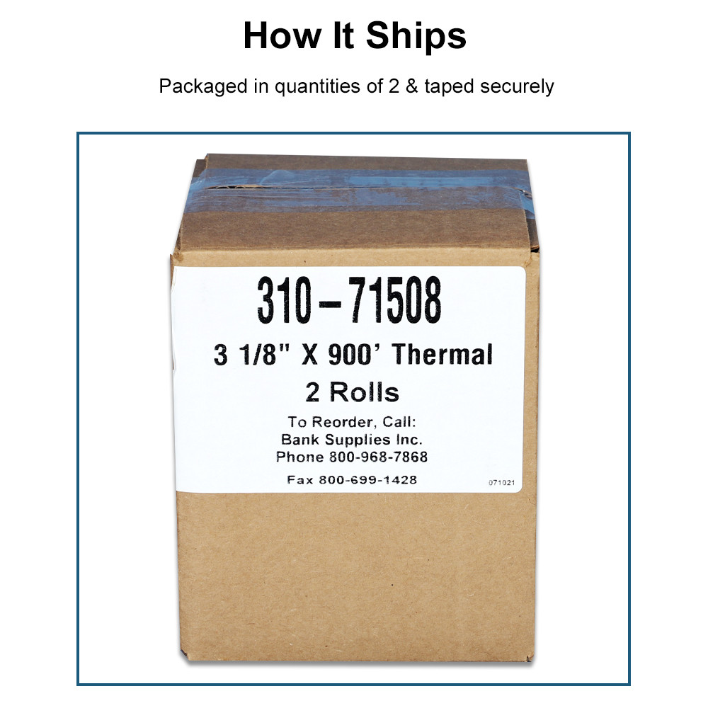 ATM Paper - Diebold - 3 1/8 in x 900 Showing Box 