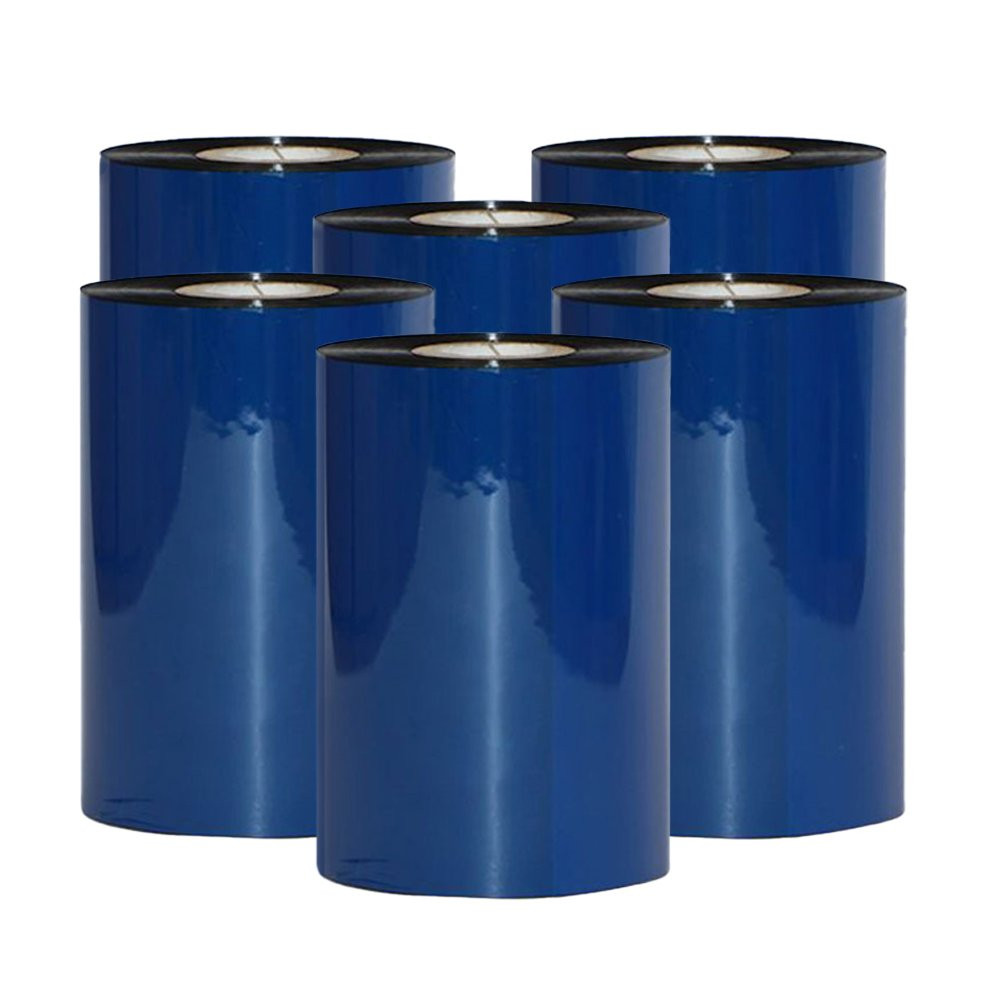 Ink ribbon roll for Zebra Printer 110mm. Length 450m - 6 Pack