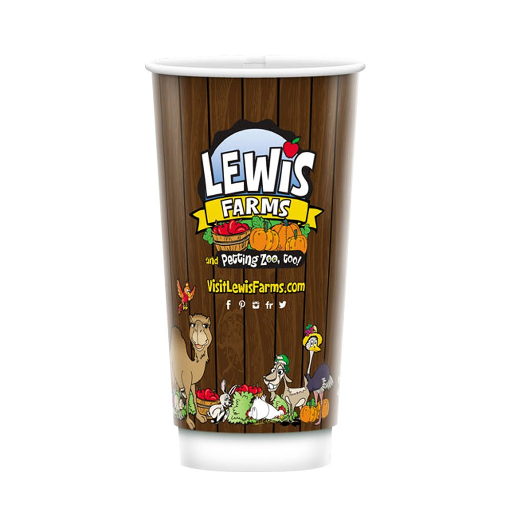 21 oz Promotional Double Wall Insulated Hot or Cold Recycled Paper Cups