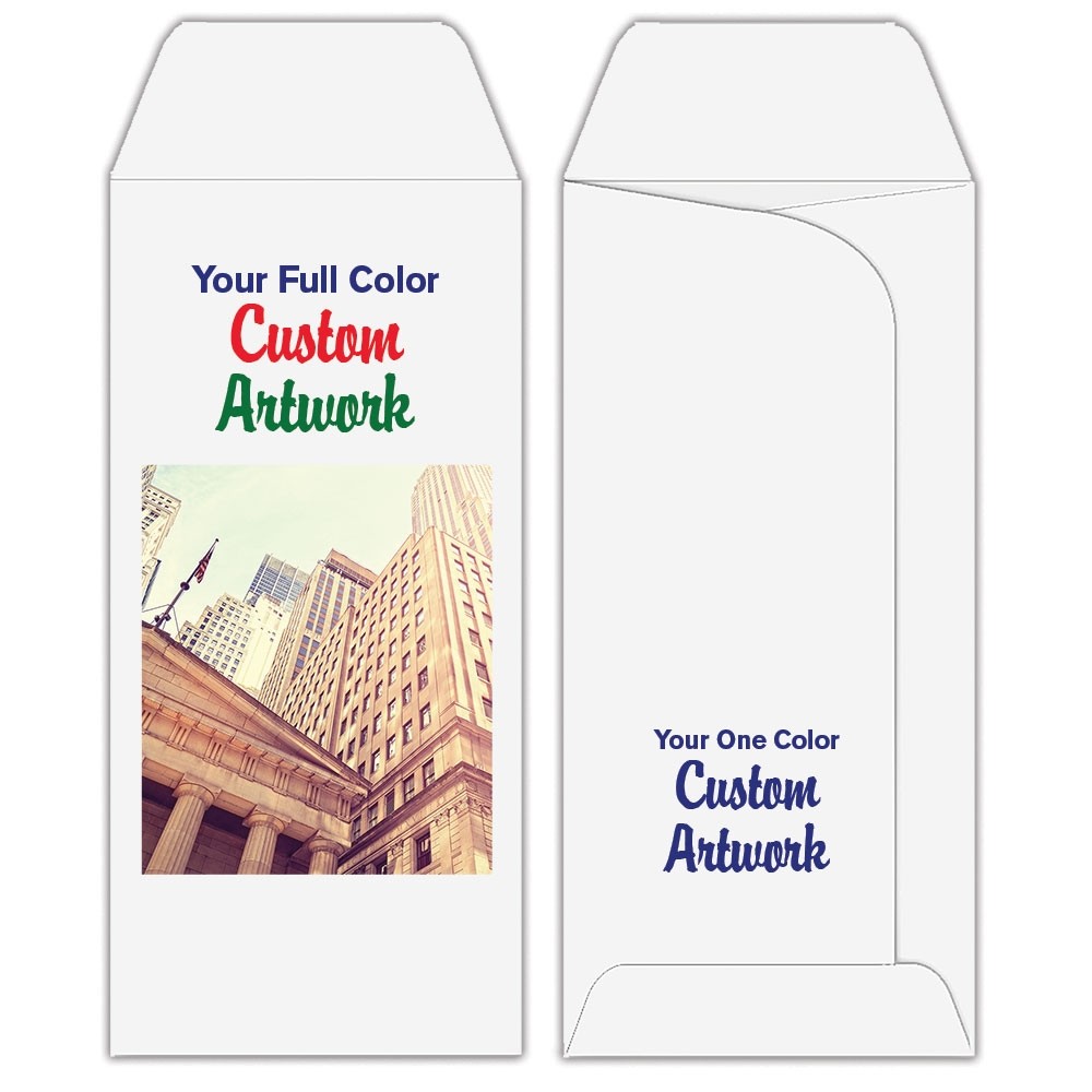 Custom Printed Full Color Drive Up Envelope - Customizable with building