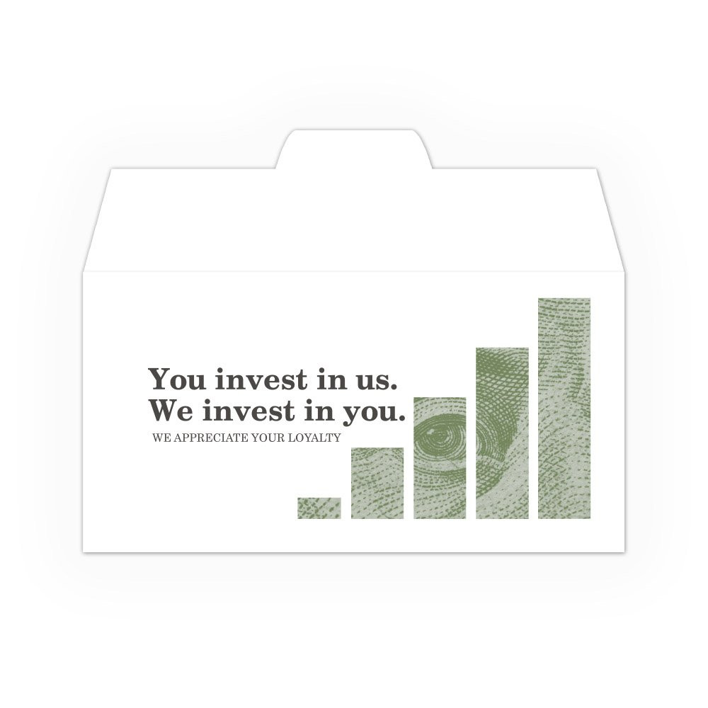 side open - 2 Color Pre-Designed Drive Up Envelope - Invested Membership