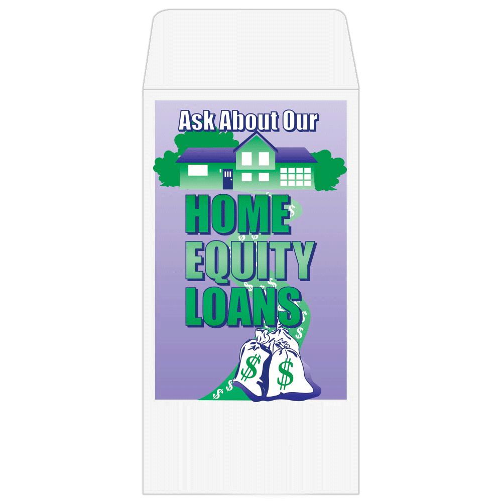 2 Color Pre-Designed Teller Envelopes - Home Equity Loans