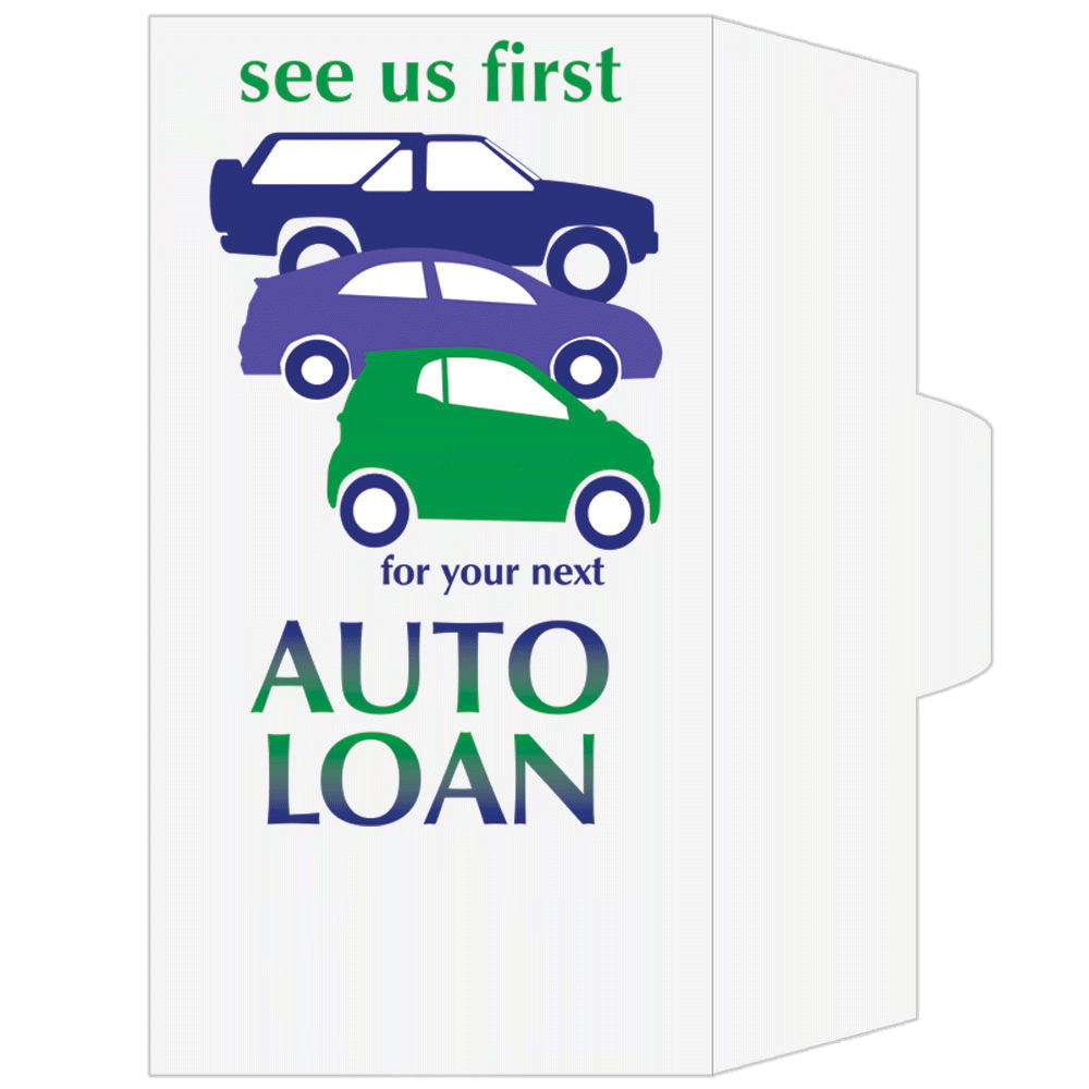 2 Color Pre-Designed Teller Envelopes - See us first - Auto Loan