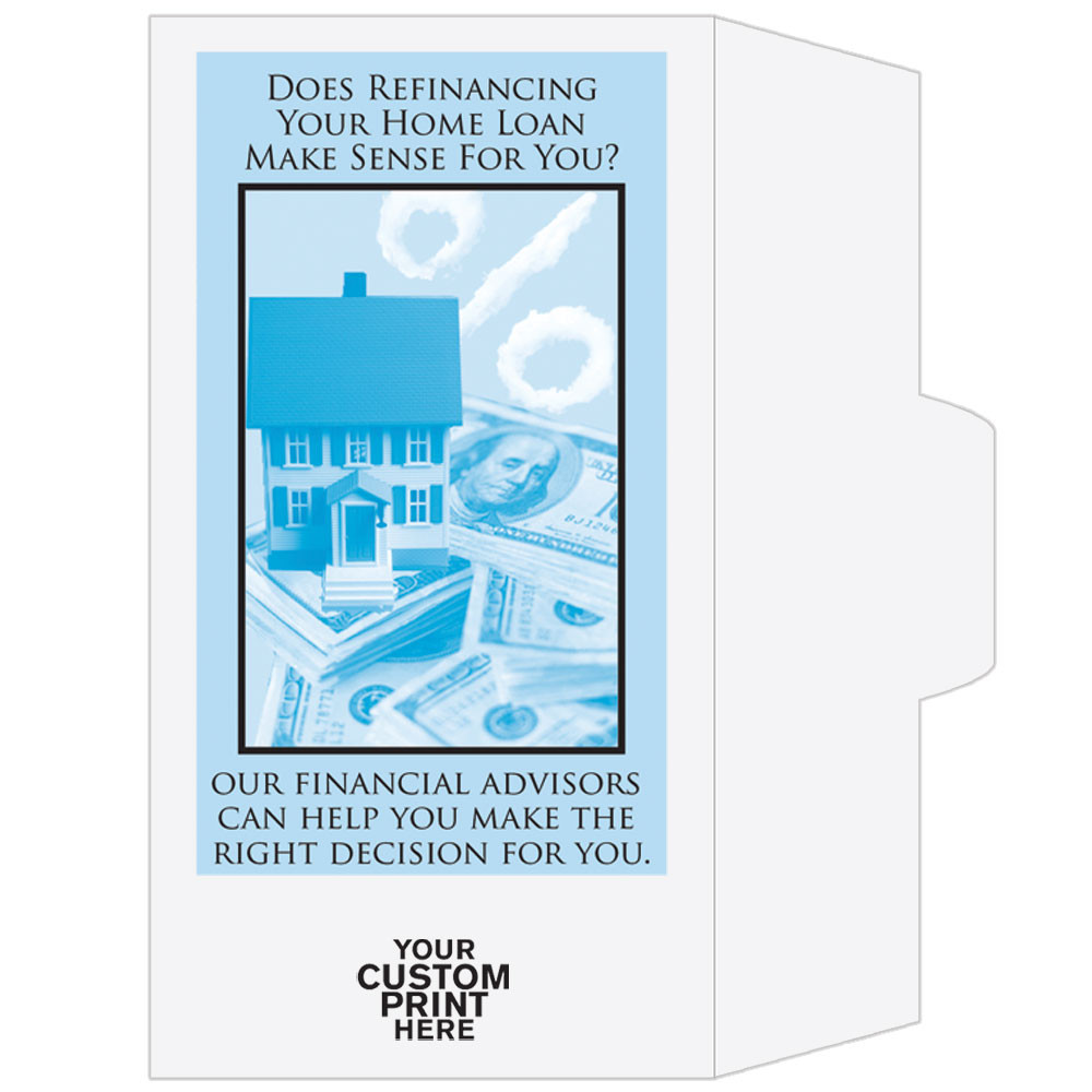 Imprint location- Side Open- 2 Color Pre-Designed Teller Envelopes - Refinancing Your Home Loan