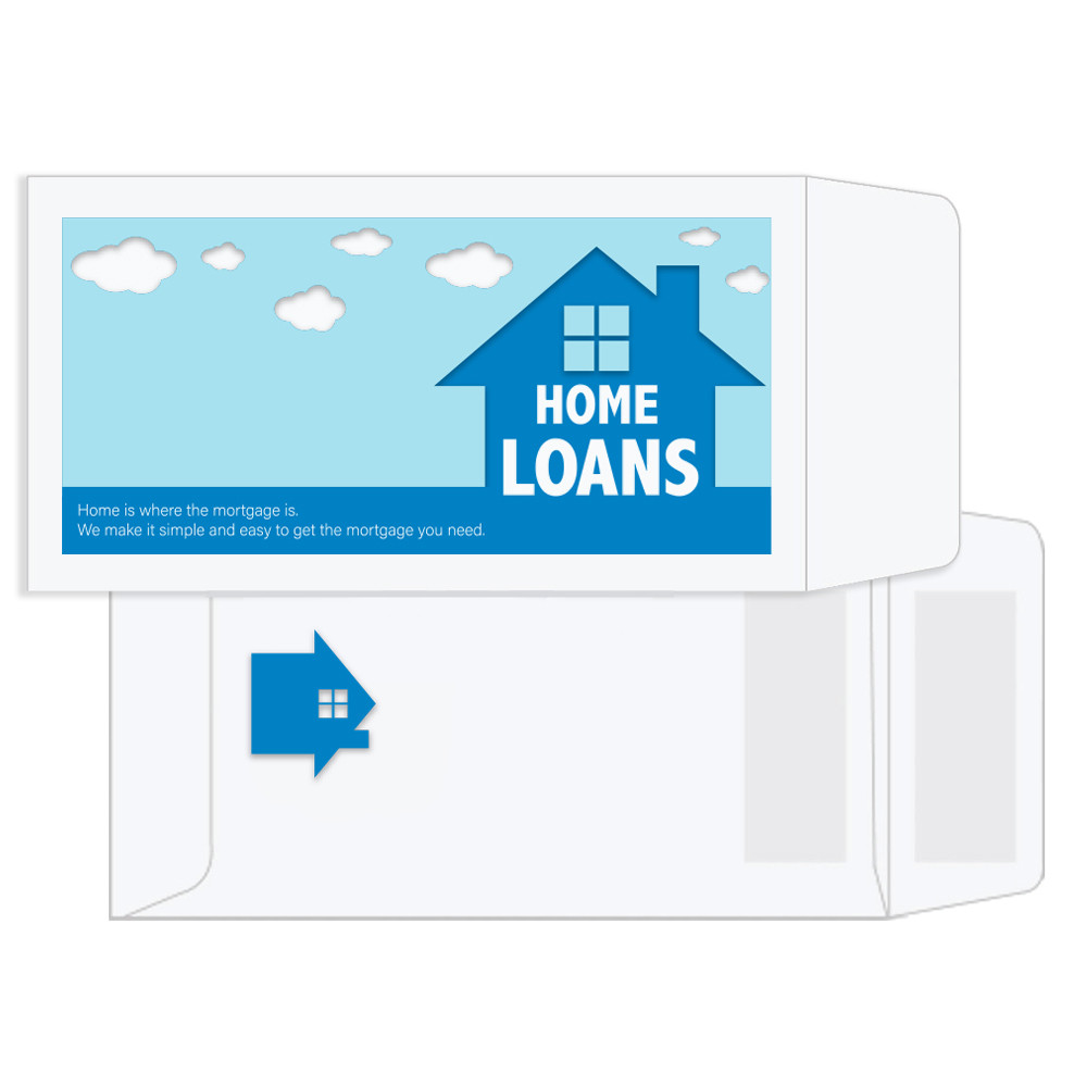 2 Color Pre-Designed Drive Up Envelope - Home Loans - coin style
