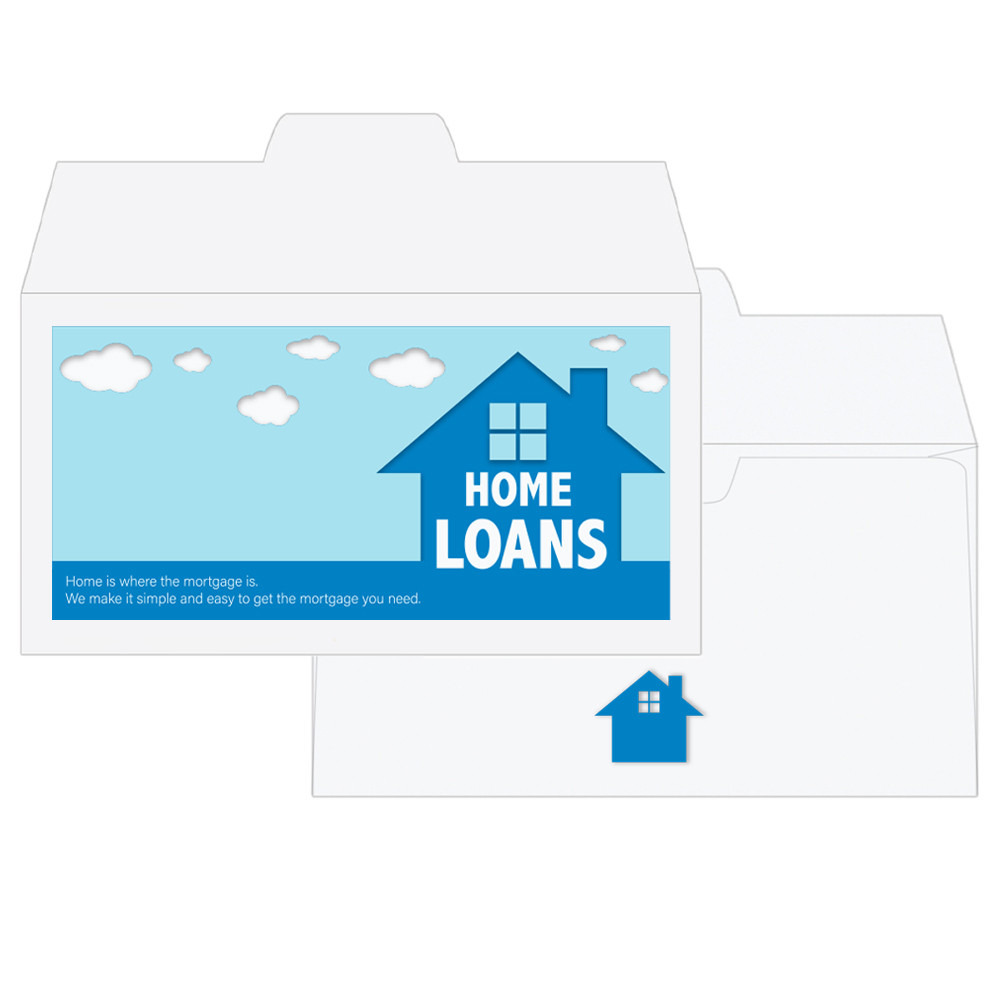 2 Color Pre-Designed Drive Up Envelope - Home Loans - open side 