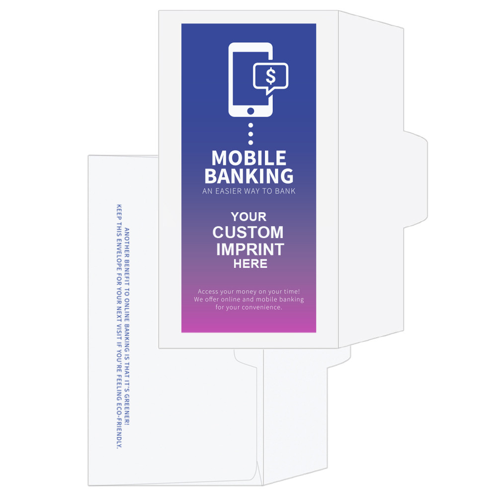 2 Color Pre-Designed Drive Up Envelope - Mobile Banking 1 - open side 