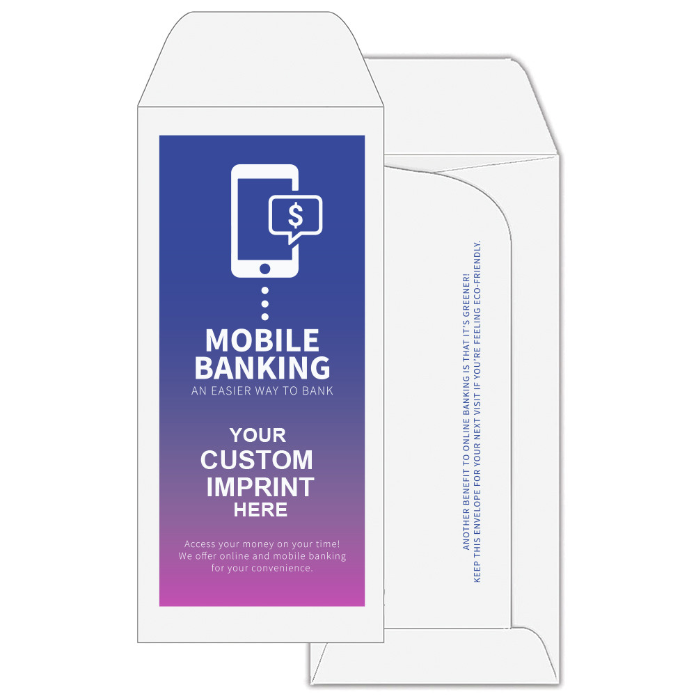 2 Color Pre-Designed Drive Up Envelope - Mobile Banking 1 - standard end 