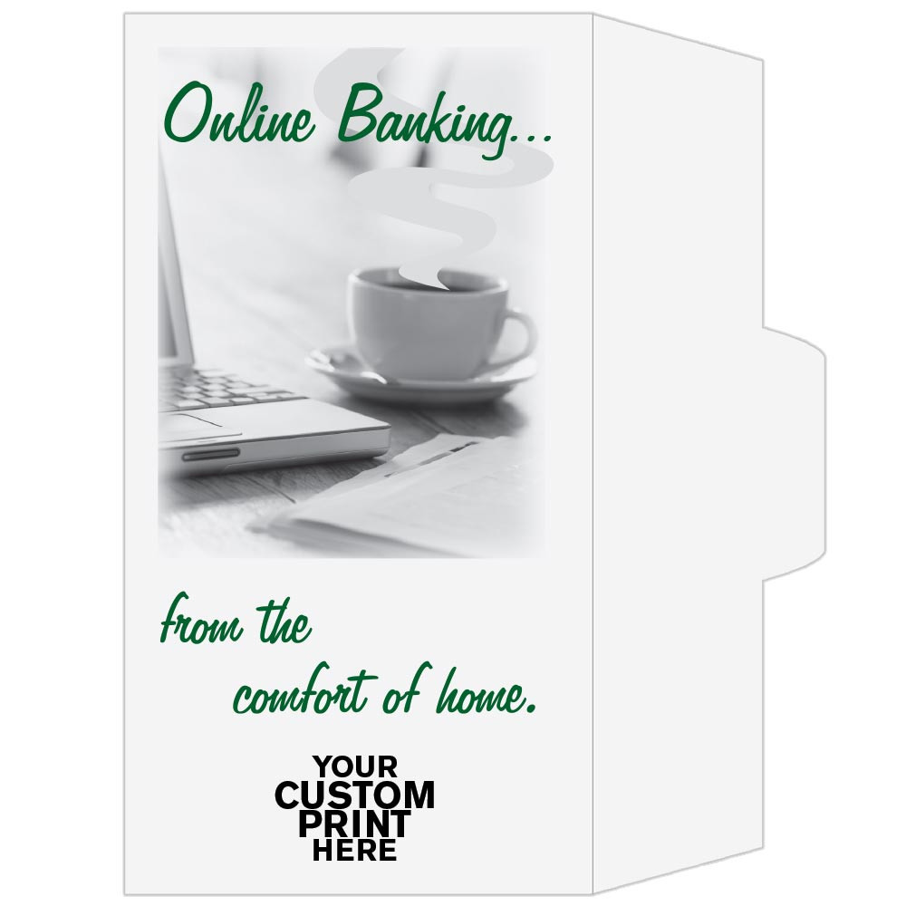 2 Color Pre-Designed Teller Envelopes - Online Banking , Side open Drive thu money envelopes 