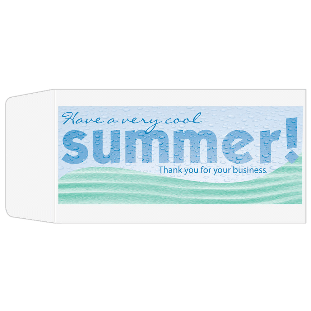 2 Color Pre-Designed Teller Envelopes - Have a Very Cool Summer