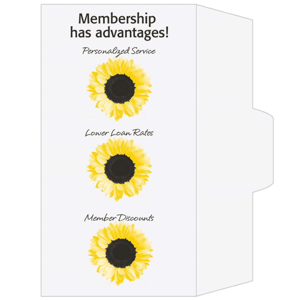 Side Open - 2 Color Pre-Designed Teller Envelopes - Membership Advantages