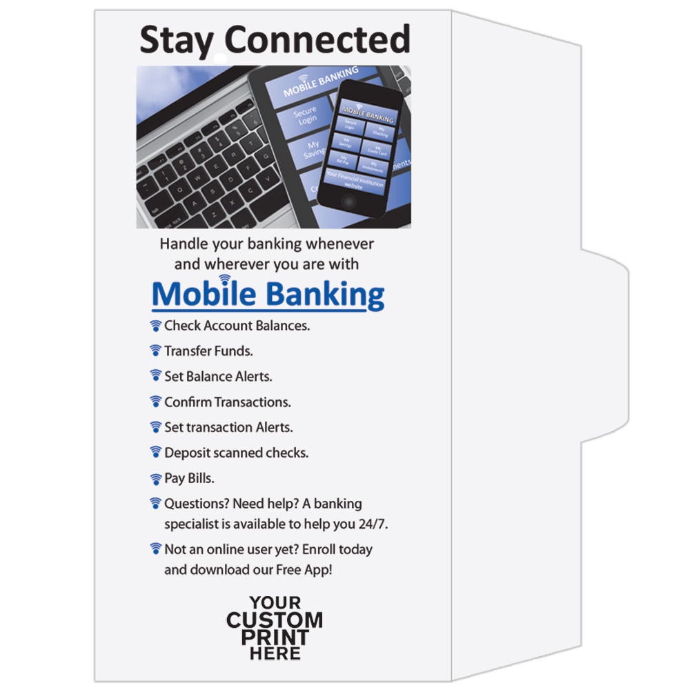 2 Color Pre-Designed Teller Envelopes - Mobile Banking