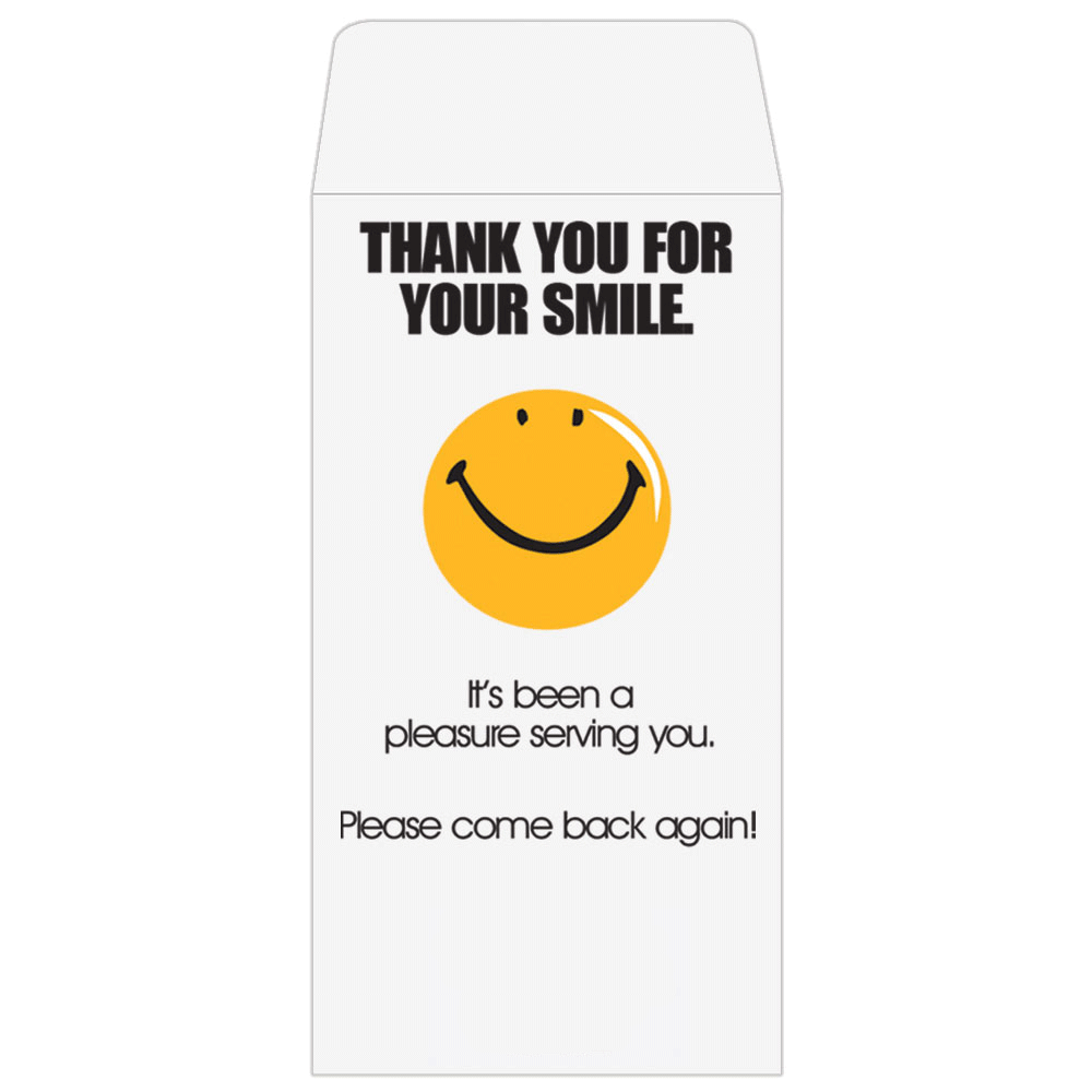Pre-Designed Drive Up Envelope - Thank You For Your Smile