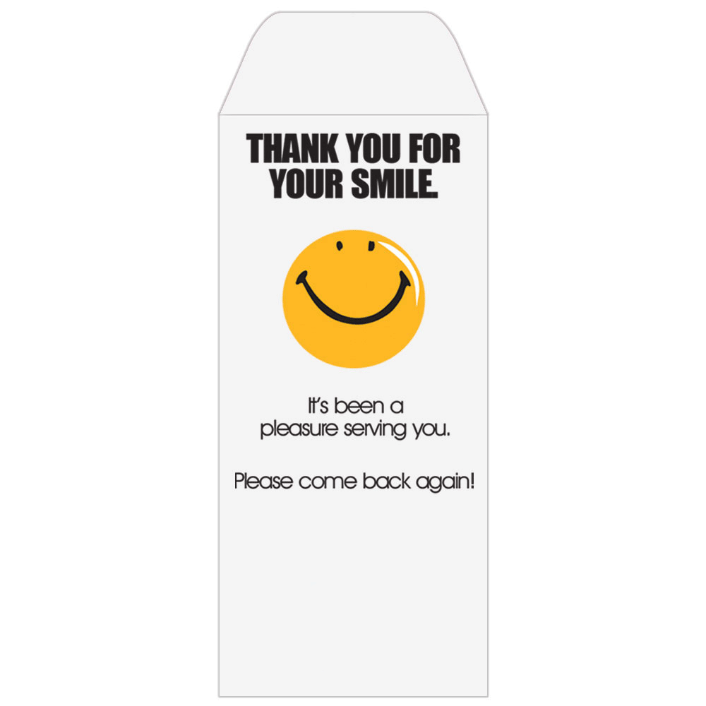 Pre-Designed Drive Up Envelope - Thank You For Your Smile
