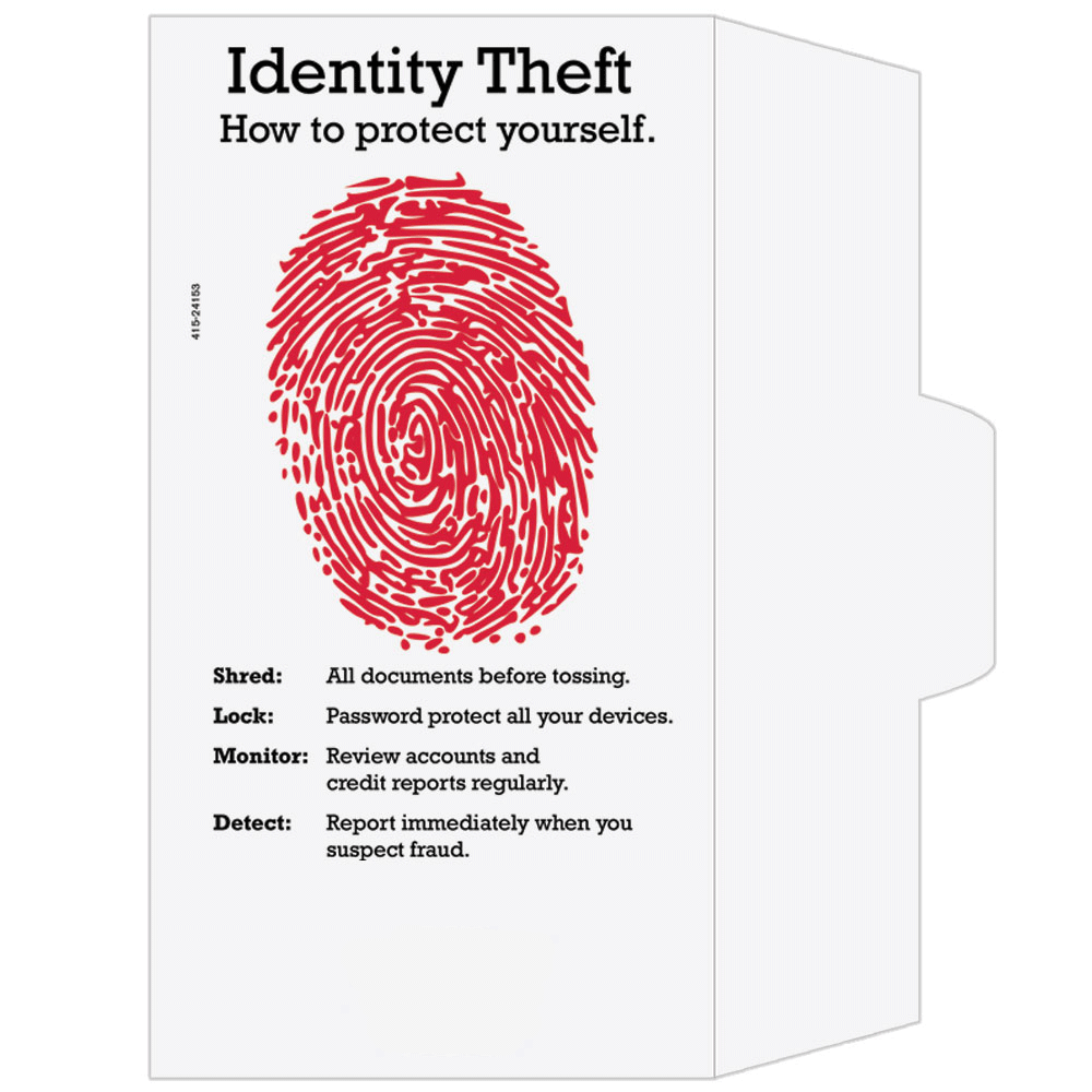 open side - 2 Color Pre-Designed Teller Envelopes - Identity Theft Protection 