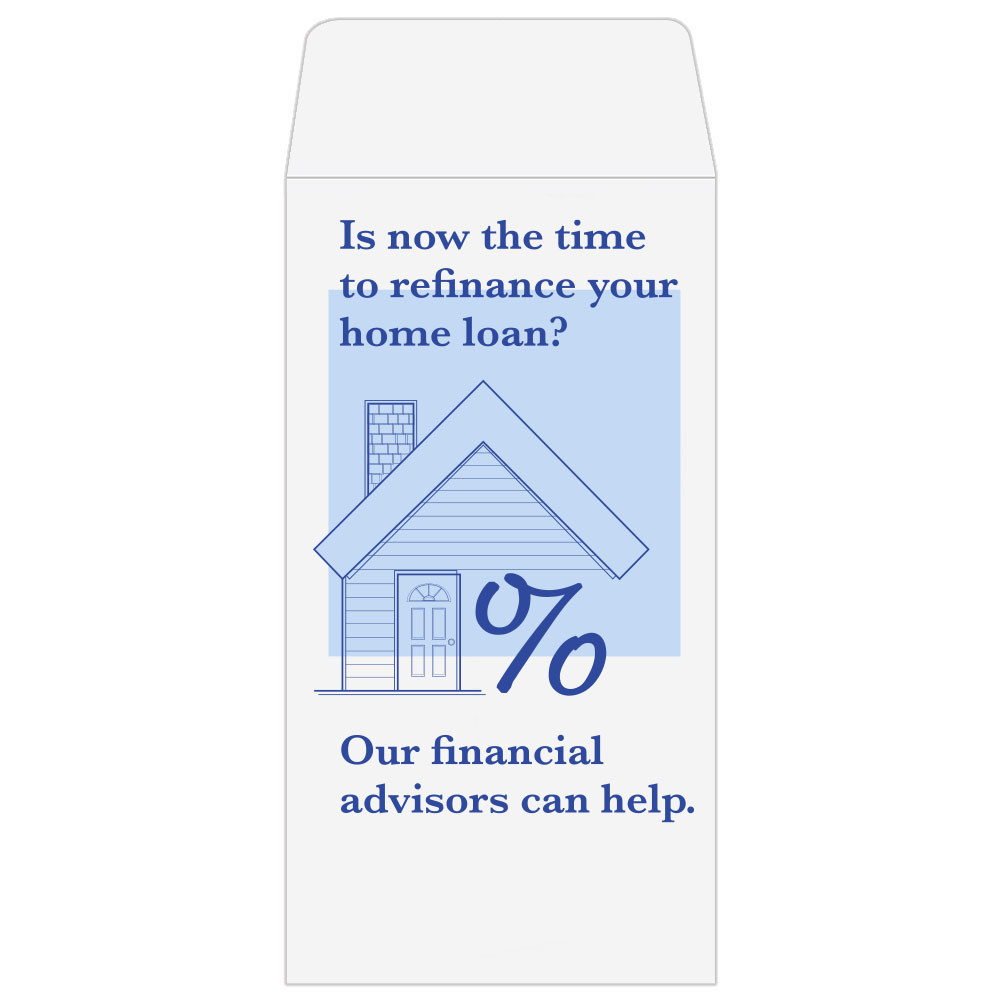 Coin Style - 2 Color Pre-Designed Drive Up Envelope - Refinance