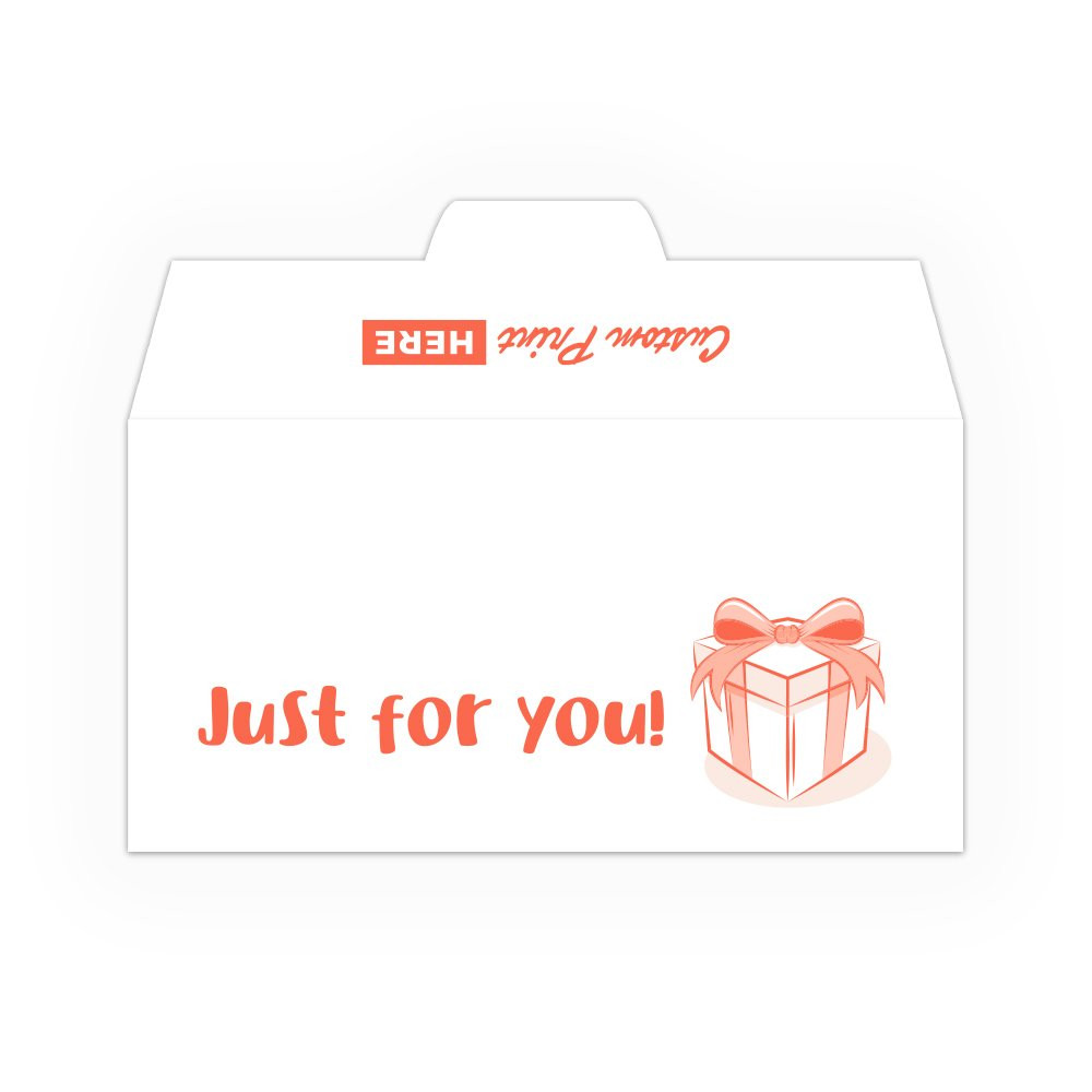 Just For You DUE - Custom Imprint - 1 Color Pre-Designed Drive Up Envelope 