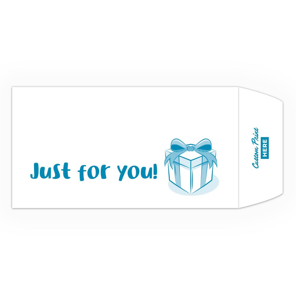 Just For You DUE - Custom Imprint - 1 Color Pre-Designed Drive Up Envelope 