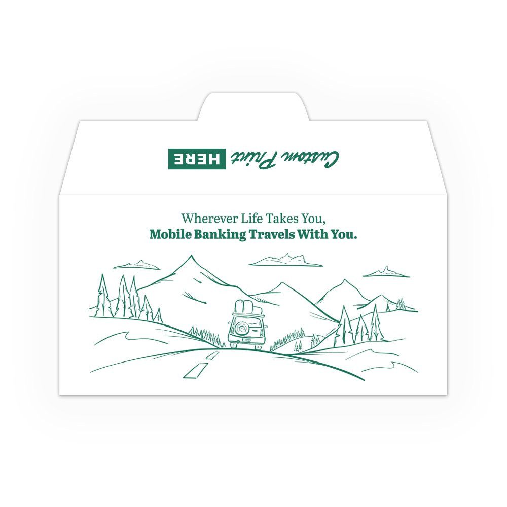 Wherever Life Takes You DUE - Custom Imprint - 1 Color Pre-Designed Drive Up Envelope 