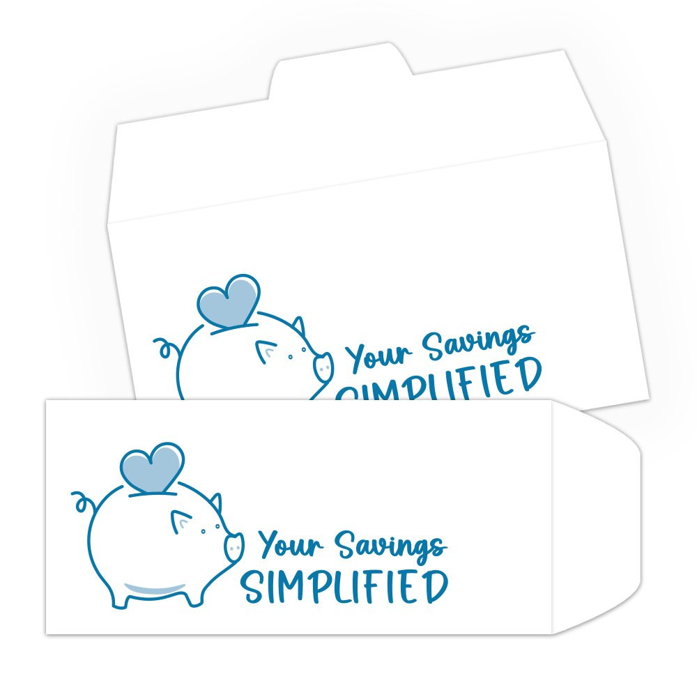 Your Savings Simplified DUE - 1 Color Pre-Designed Drive Up Envelope