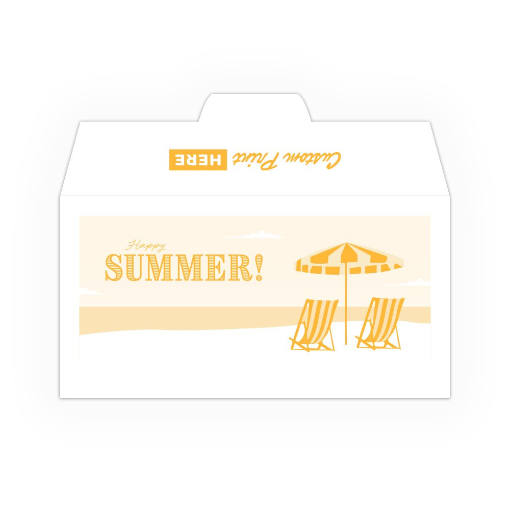 Happy Summer DUE - Custom Imprint - Yellow - 1 Color Pre-Designed Drive Up Envelope