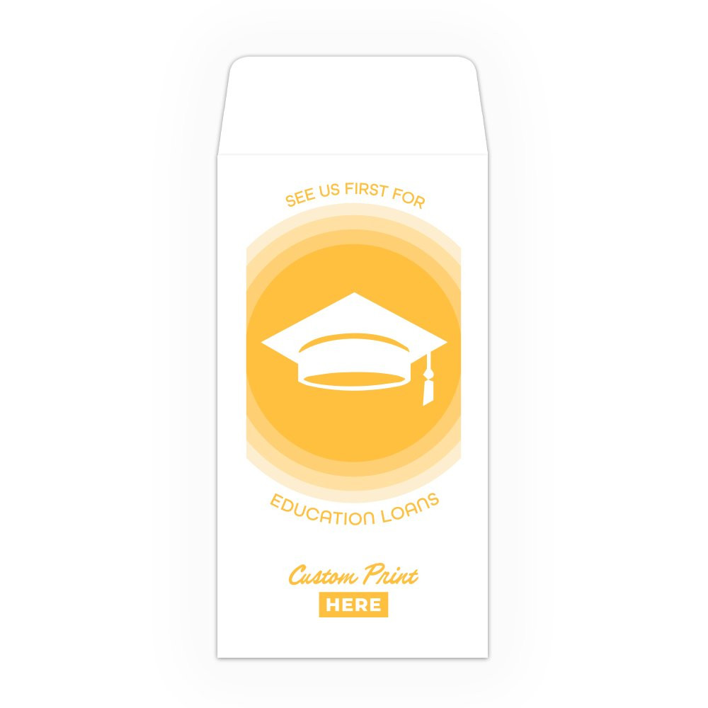 See Us First Education DUE Coin Style: Custom Imprint  - 1 Color Pre-Designed Drive Up Envelope