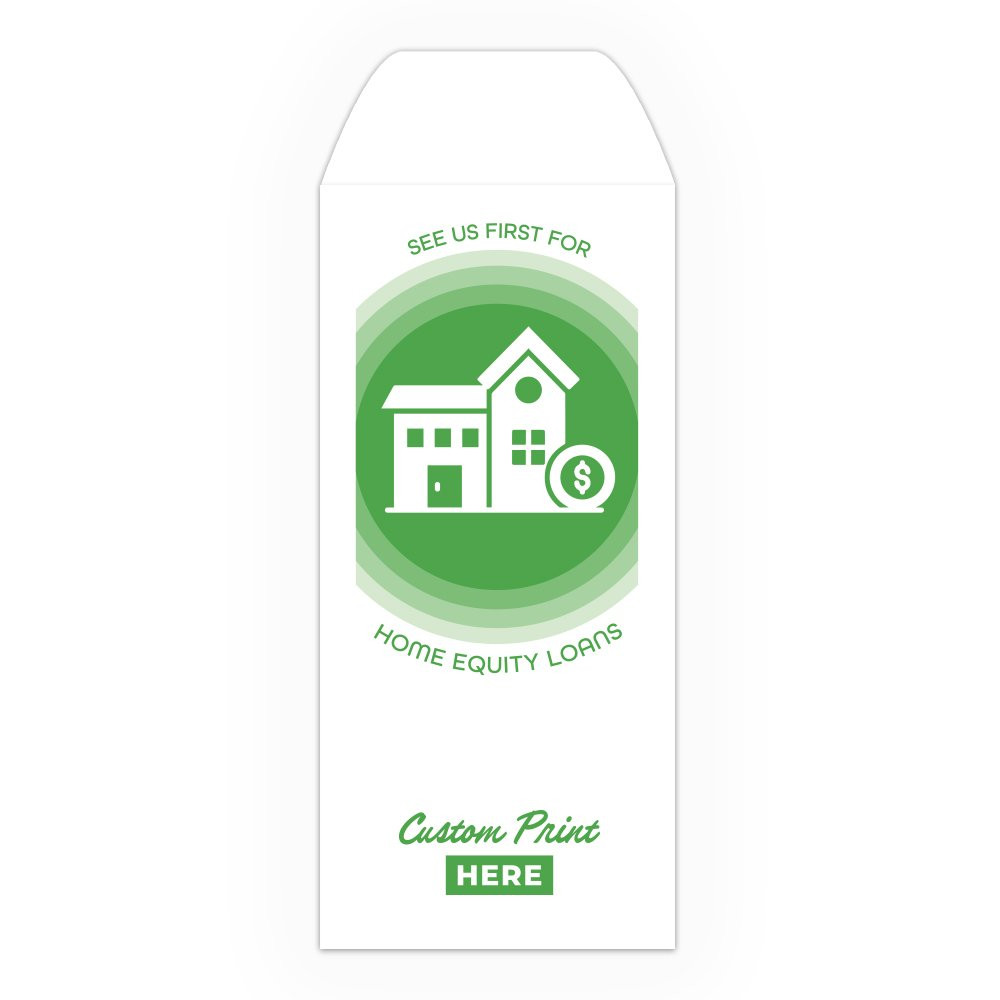See Us First Home Equity Standard Open End Drive Up Envelope Shown With 1 Color Design