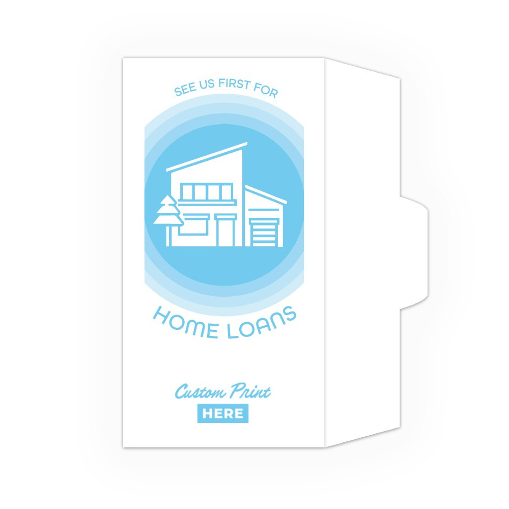 See Us First Home Loans DUE Open Side: Custom Imprint - 1 Color Pre-Designed Drive Up Envelope