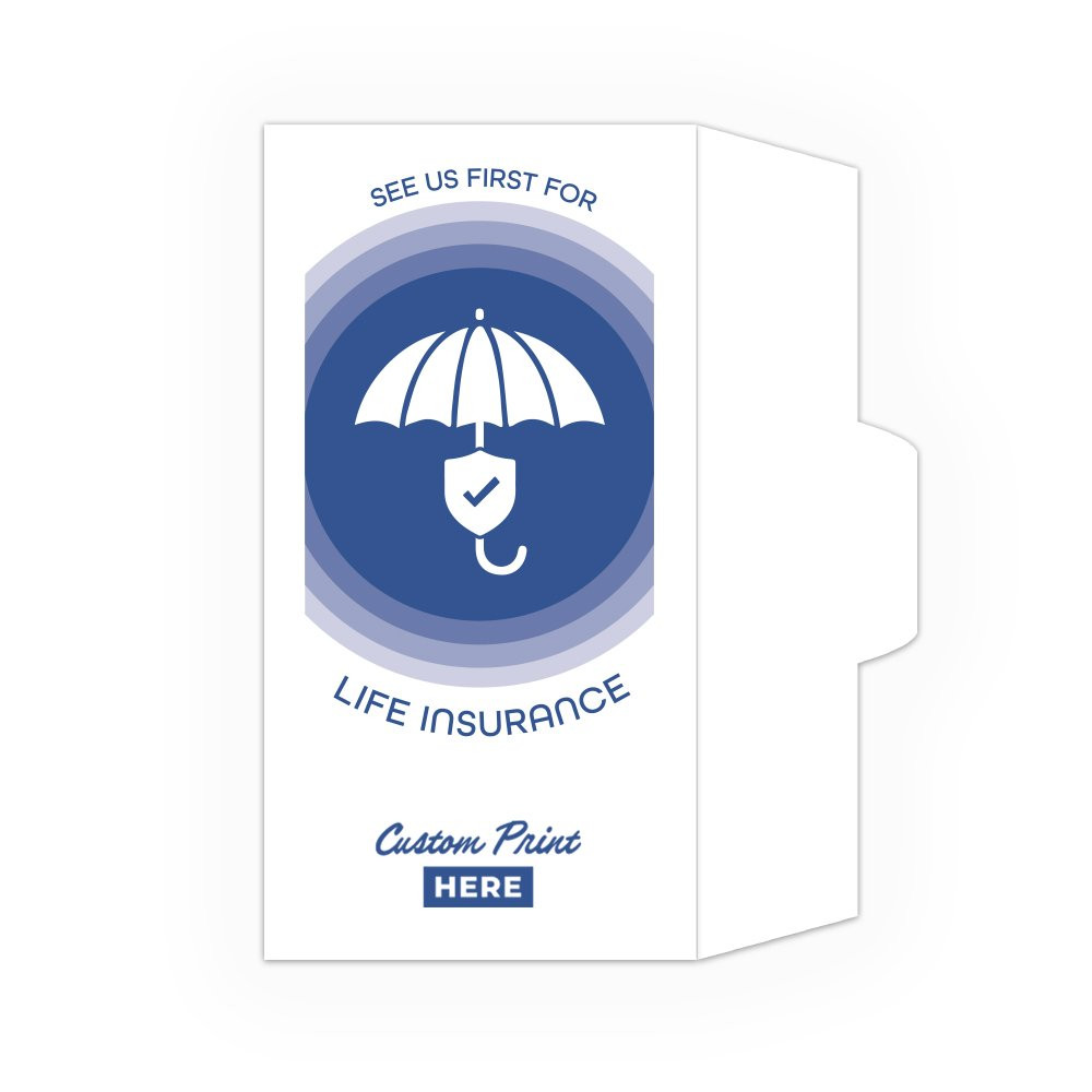 See Us First Life Insurance DUE Open Side: Custom Imprint - 1 Color Pre-Designed Drive Up Envelope 