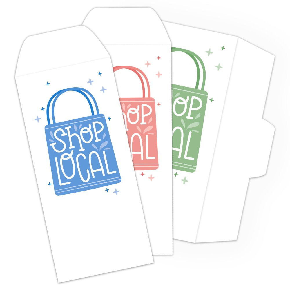Shop Local DUE - 1 Color Pre-Designed Drive Up Envelope