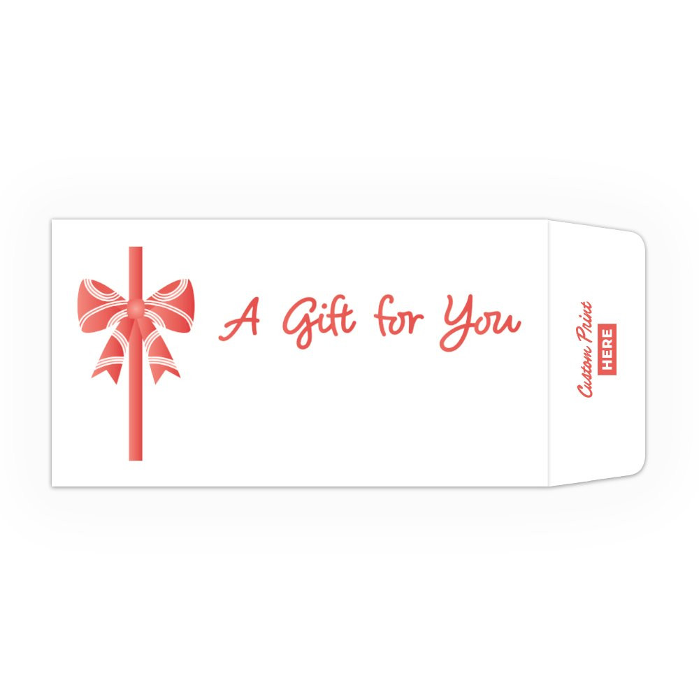A Wrapped Gift for You DUE Coin Style: Custom Imprint - 1 Color Pre-Designed Drive Up Envelope