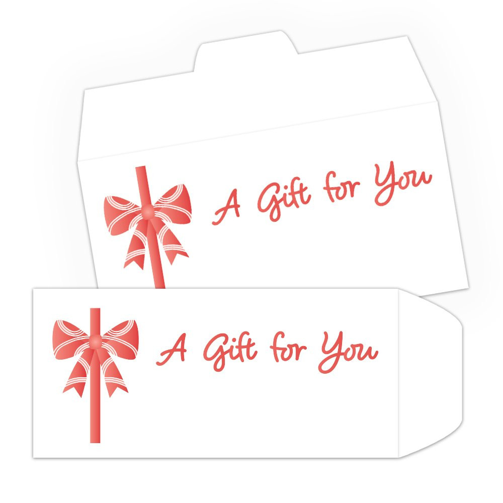 A Wrapped Gift for You DUE - 1 Color Pre-Designed Drive Up Envelope 