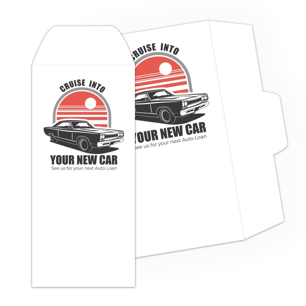 Your New Car - 2 Color Pre-Designed Drive Up Envelope