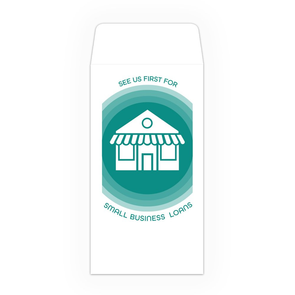 Drive Up Envelope - See Us First Small Business Loans - 1-Color Design options