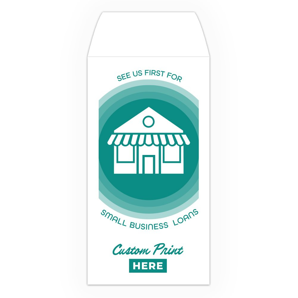 Drive Up Envelope - See Us First Small Business Loans - 1-Color Design options