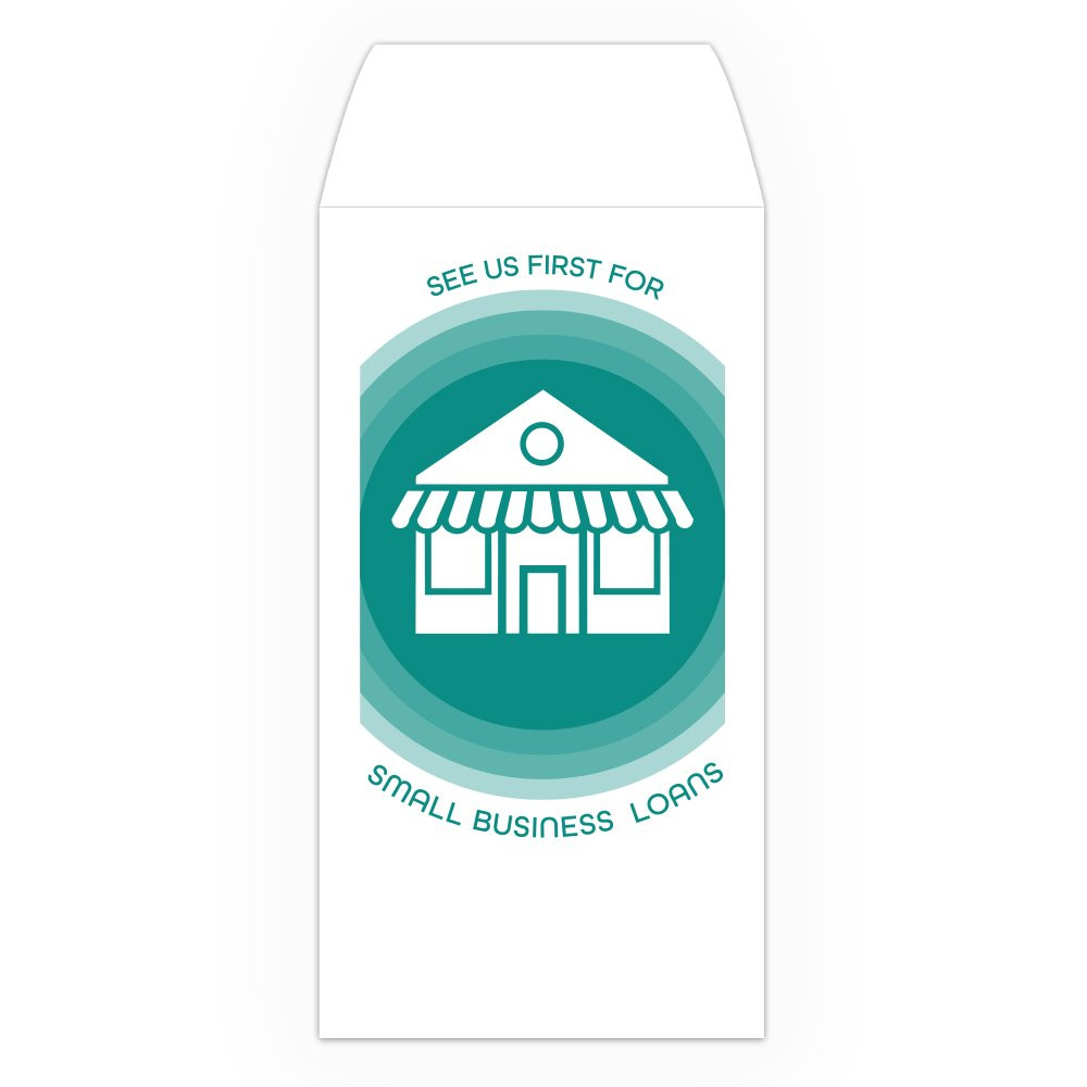 Drive Up Envelope - See Us First Small Business Loans - 1-Color Design options