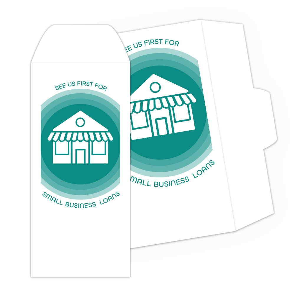 Drive Up Envelope - See Us First Small Business Loans - 1-Color Design hero