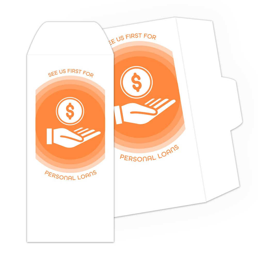 Drive Up Envelope - See Us First Personal Loans - 1-Color Design hero