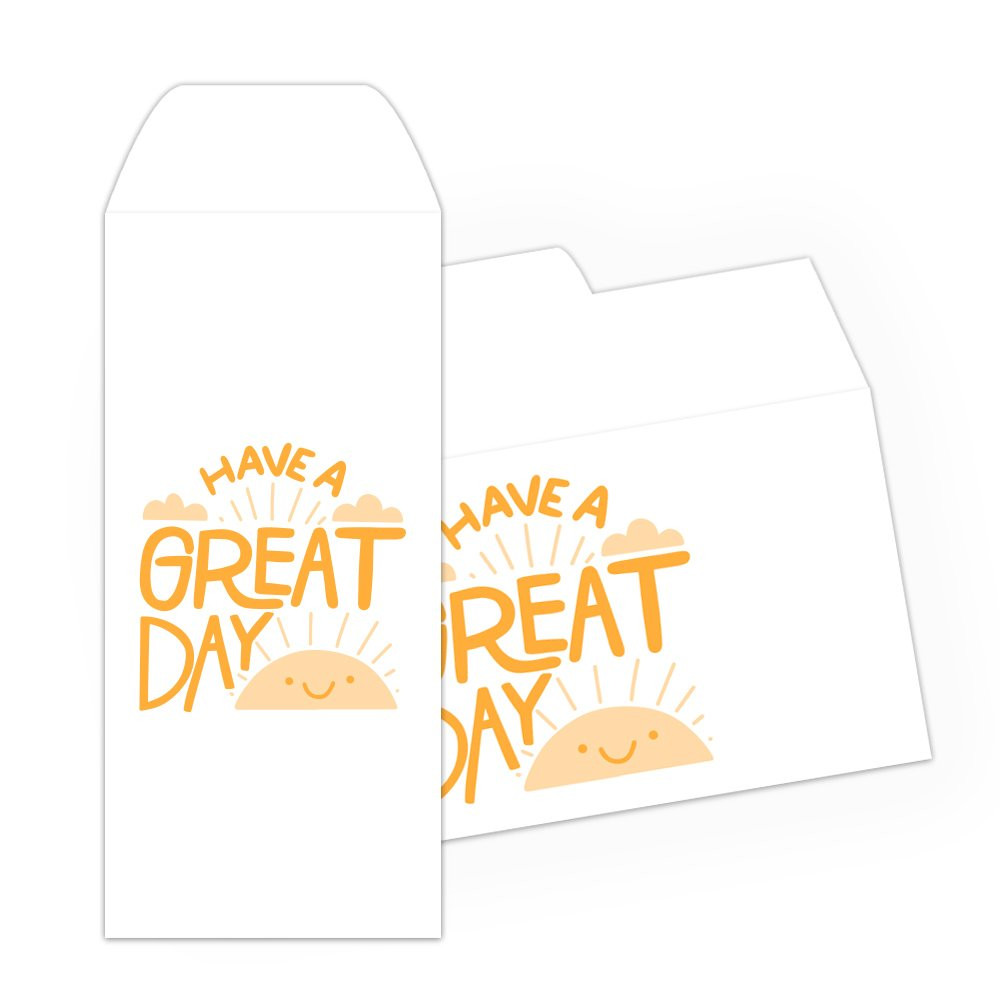 Drive Up Envelope - Smiling Sunrise - 1-Color Design hero