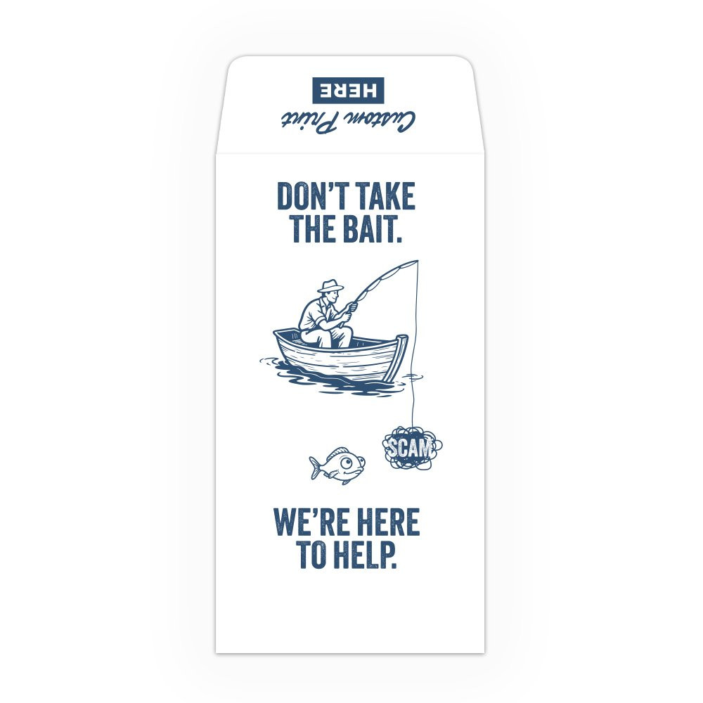 Drive Up Envelope - Don't Take the Bait - 1-Color Design options