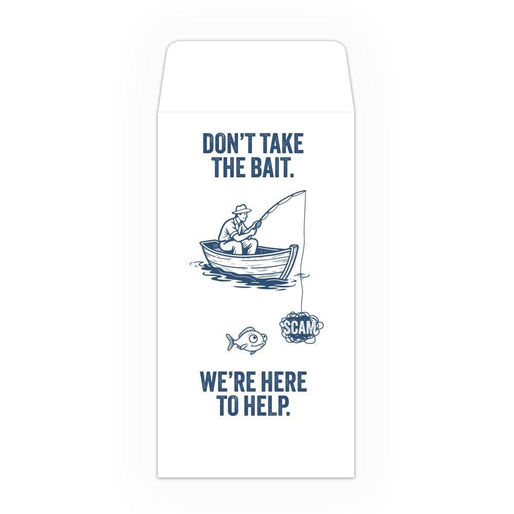 Drive Up Envelope - Don't Take the Bait - 1-Color Design options
