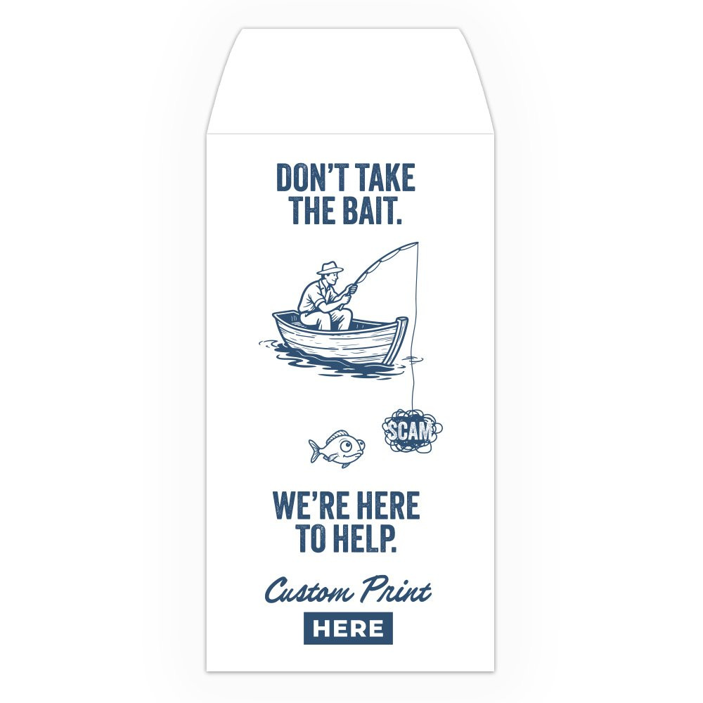 Drive Up Envelope - Don't Take the Bait - 1-Color Design options